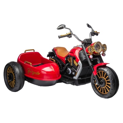 Детский электромотоцикл с коляской IT111069 красный